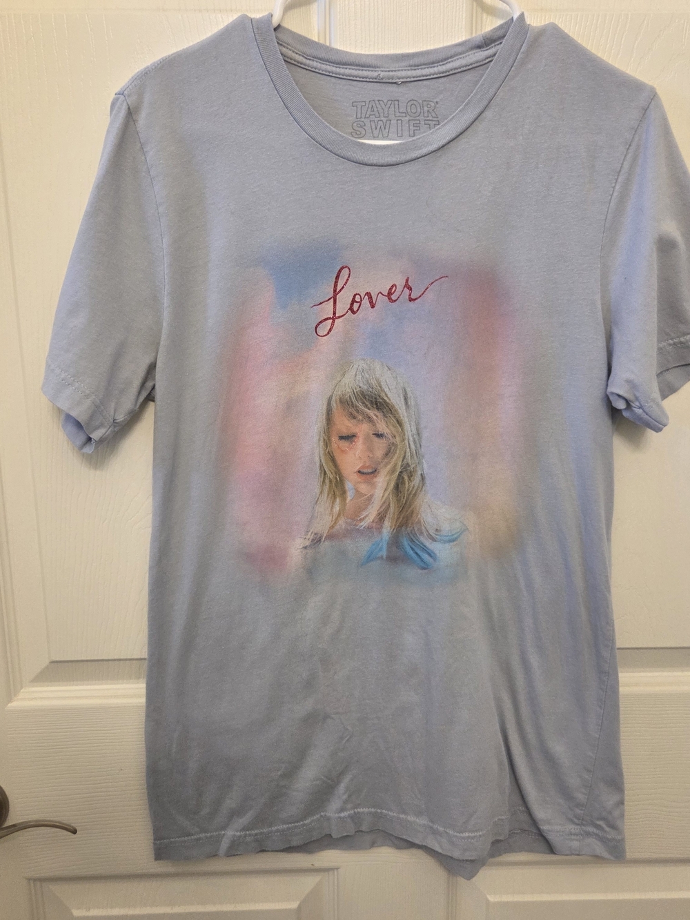 Taylor Swift Lover Graphic Tee - Light Blue